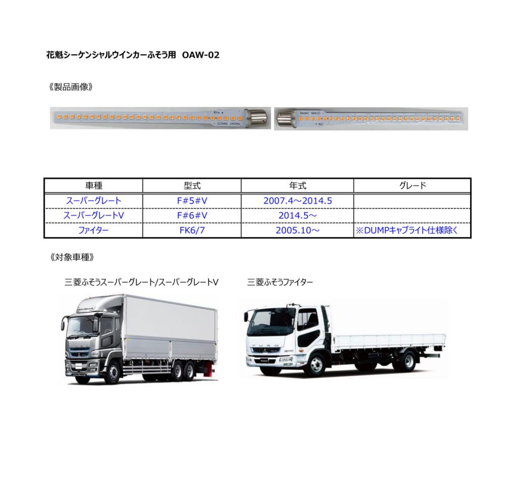 Led シーケンシャル ウィンカーバルブ 左右2個セット ウィンカー Oaw 02 フロントターンランプ 三菱ふそう