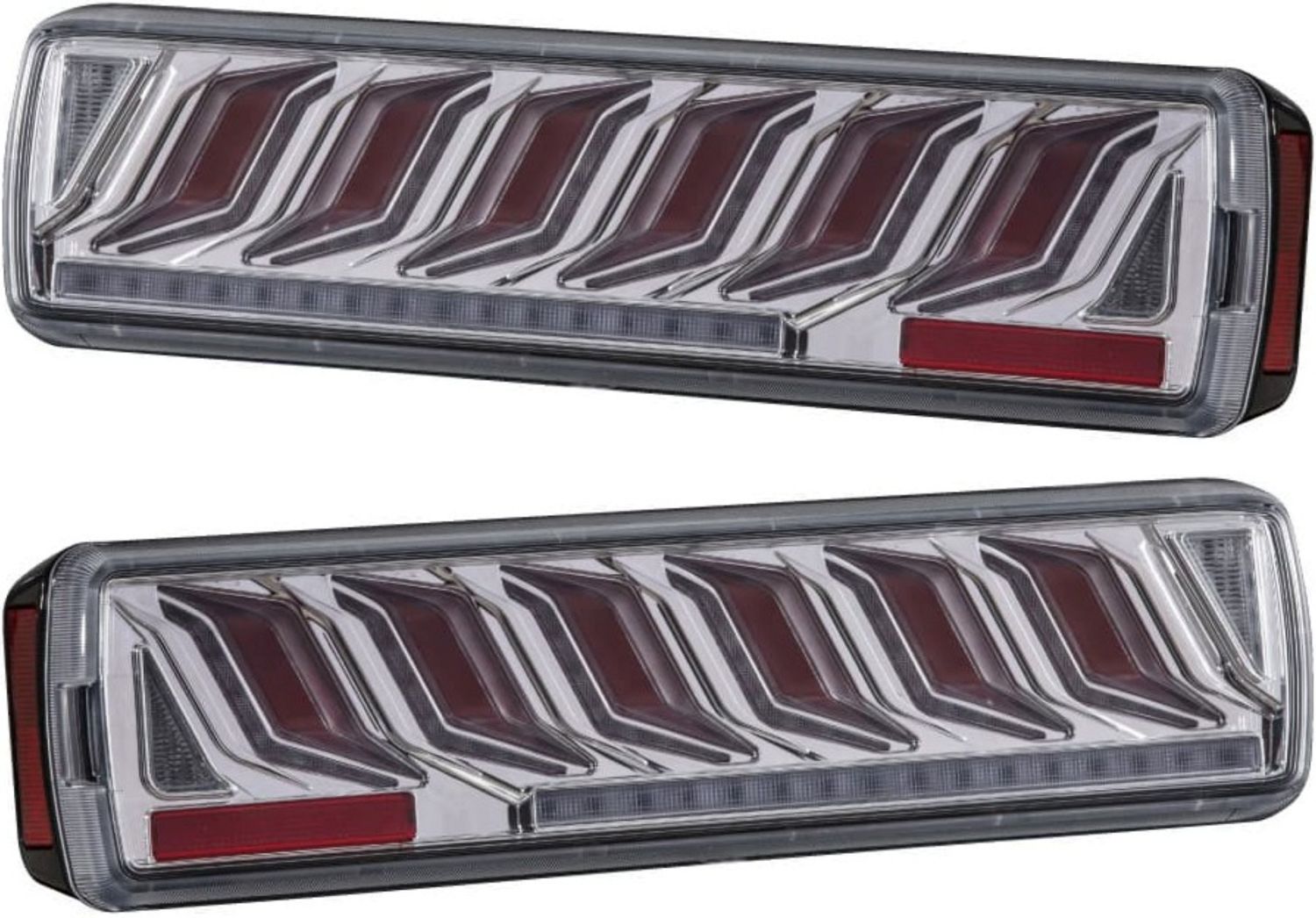 花魁 LEDテール COMBO 炎 (ほむら) V500 VOLVO / UDトラックス 純正サイズ クリアレンズ / クローム LRセット ULA＆SEA搭載 24V OCHVN-CC-5｜アートフレンド店