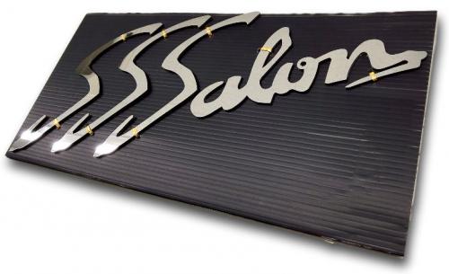 アートフレンド オリジナル SSSalon ステンレス 切り文字 エンブレム #800鏡面仕上げ 大 トラック