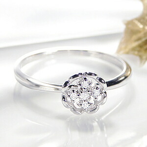 安いそれに目立つ ダイヤモンド フラワーモチーフ リング Br ピンキー対応 可愛い K10 １０金 ゴールド 花 フラワー 上品 代引手数料無料 品質保証書付 激安特価 Www Eh Net Sa