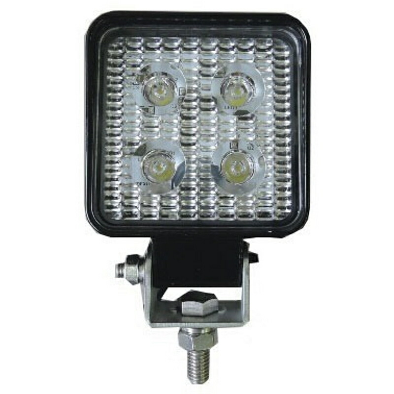 LED小型作業灯(正方形) 10V-36V 共通 12W DC12V・DC24V 820lm ボデーパーツ LSL-1011A
