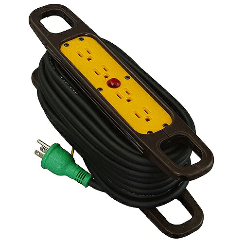 ハンドリール アース付 黒 HR-E104-B 10M 日動工業 01177 DIY 工具 電動工具 コードリール 延長コード｜雑貨＆カー用品 アーティクル