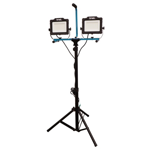 楽天市場】trad LED 投光器 三脚 2灯 10000lm 屋外 防水 100v スタンド
