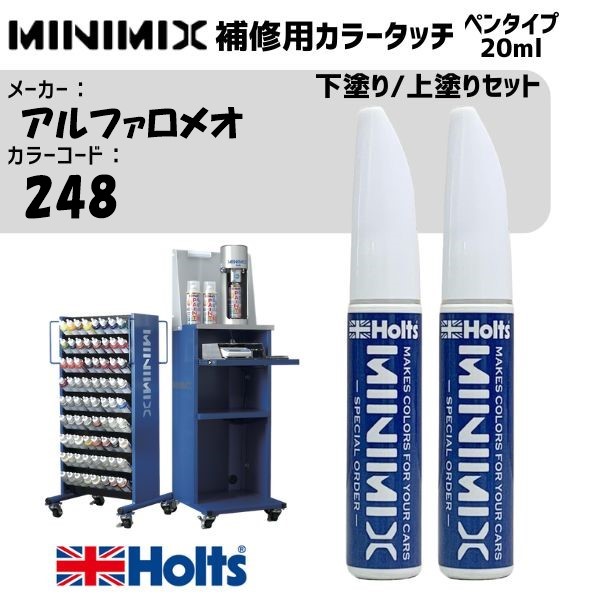 アルファロメオ 248 マドレペルラホワイト 下塗り/上塗りセット MINIMIX カラータッチ 20ml 調合塗料 車 塗装 補修 holts ホルツ｜雑貨＆カー用品 アーティクル