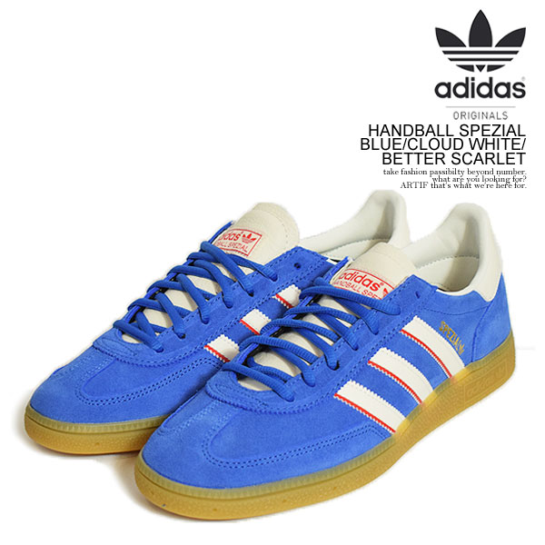 adidas Originals アディダス オリジナルス HANDBALL SPEZIAL BLUE/CLOUD WHITE/BETTER SCARLET メンズ スニーカー スペツィアル ハンドボールシューズ 送料無料 ストリート｜ＡＲＴＩＦ