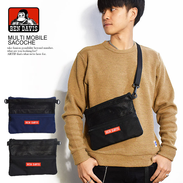 楽天市場 Ben Davis ベンデイビス Multi Mobile Sacoche メンズ バッグ 鞄 カバン ショルダーバッグ ポーチ サコッシュ バッグインバッグ おしゃれ かっこいい カジュアル ファッション ストリート Bendavis ベンデービス ａｒｔｉｆ