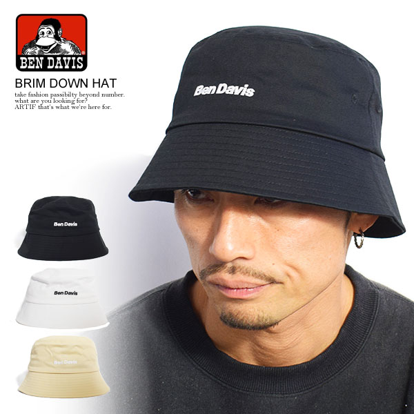 楽天市場 Ben Davis ベンデイビス Brim Down Hat メンズ ハット バケットハット 帽子 おしゃれ かっこいい カジュアル ファッション Bandavis ベンデービス ａｒｔｉｆ