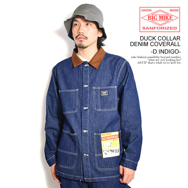 【激レア】AMERICAN TASTE UP RIGHT カバーオール XL 楽天市場】BIG MIKE Duck Collar Denim Coverall Hickory / stripe