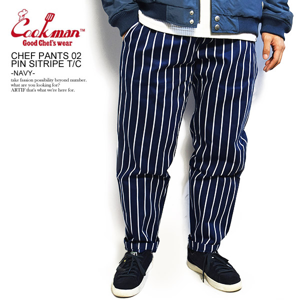 楽天市場 Cookman クックマン Chef Pants 02 Pin Sitripe T C Navy メンズ パンツ シェフパンツ イージー パンツ ピンストライプ ストリート おしゃれ かっこいい カジュアル ファッション Cookman ａｒｔｉｆ