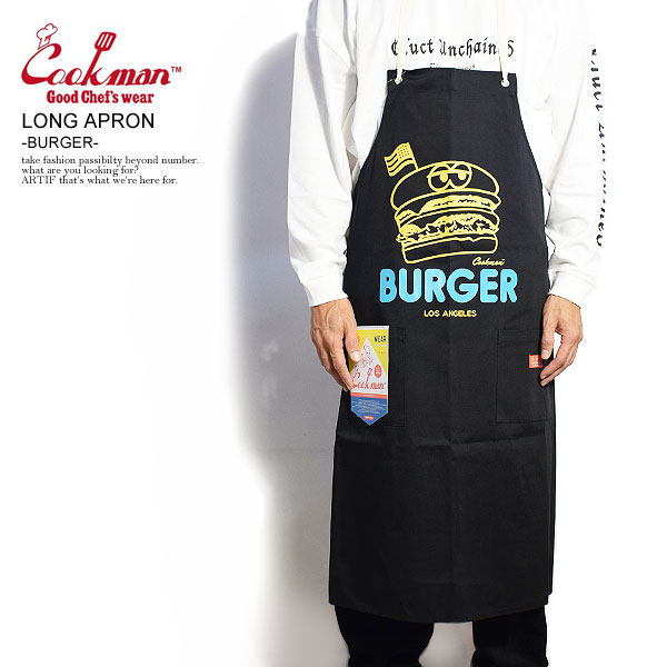 楽天市場 Cookman クックマン Long Apron Burger メンズ エプロン ロングエプロン ストリート おしゃれ かっこいい カジュアル ファッション Cookman ａｒｔｉｆ