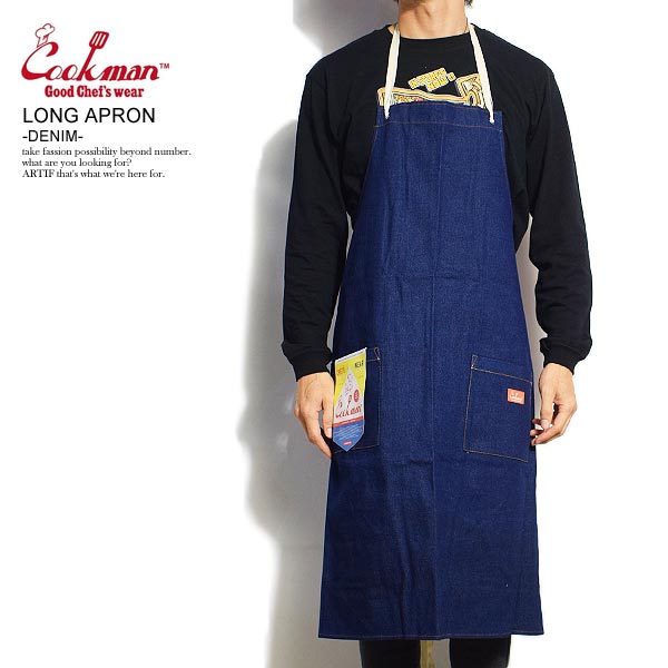 楽天市場 Cookman クックマン Long Apron Denim メンズ エプロン ロングエプロン ストリート おしゃれ かっこいい カジュアル ファッション Cookman ａｒｔｉｆ