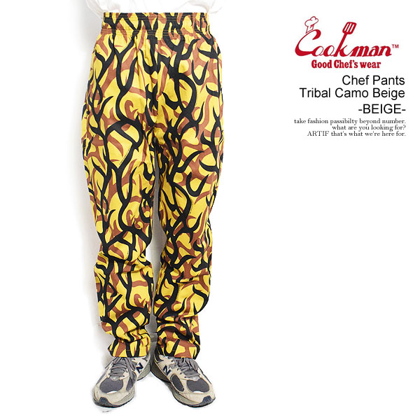 COOKMAN クックマン Chef Pants Tribal Camo Beige -BEIGE- メンズ パンツ シェフパンツ イージーパンツ 送料無料 ストリート