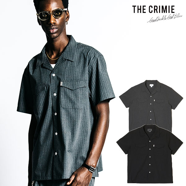 2026 春夏 先行予約 4月上旬～中旬入荷予定 CRIMIE クライミー TAILORED S/S SHIRT - PIN STRIPE EASY CARE シャツ 送料無料 キャンセル不可