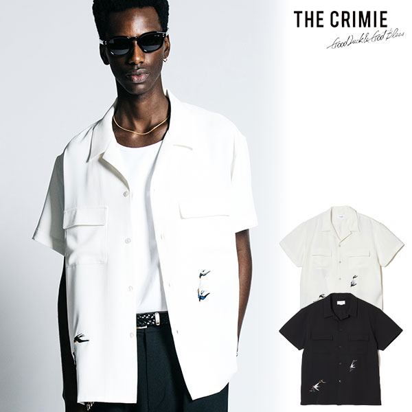 2026 春夏 先行予約 4月上旬～中旬入荷予定 CRIMIE クライミー TAILORED SWALLOW EMBROIDERY S/S SHIRT - EASY CARE シャツ 送料無料 キャンセル不可