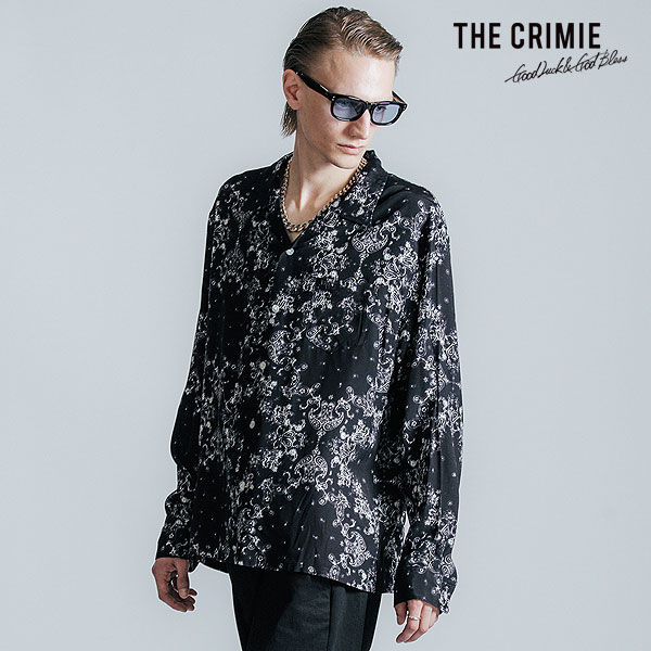 CRIMIE クライミー BANDANA OPEN SHIRT メンズ シャツ 長袖シャツ 総柄シャツ バンダナ柄 送料無料 ストリート