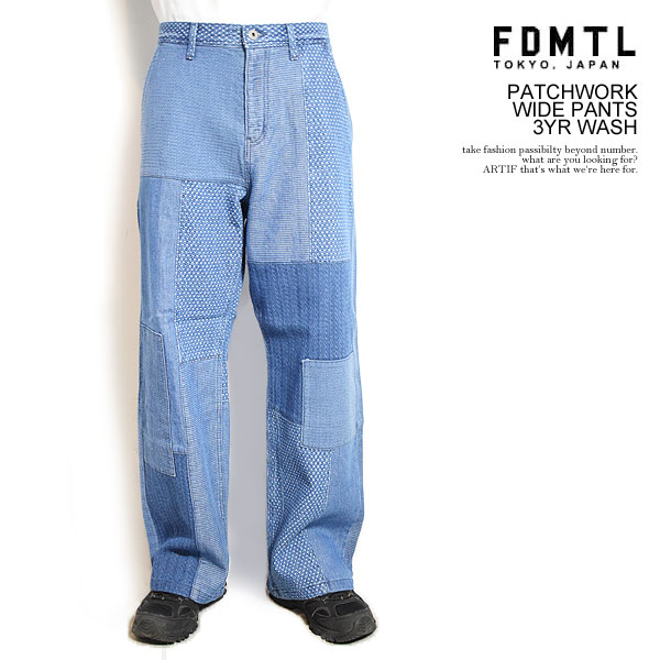 楽天市場】ファンダメンタル パンツ FDMTL PATCHWORK WIDE PANTS 3YR