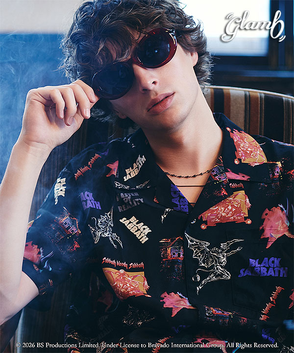 2026 春 先行予約 3月下旬～4月上旬入荷予定 glamb グラム Black Sabbath Open Collar Shirt シャツ ブラックサバスオープンカラーシャツ 送料無料 キャンセル不可 18,480円