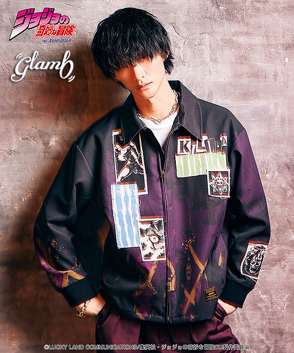 glamb×ジョジョの奇妙な冒険 ダイヤモンドは砕けないglamb グラム Killer Queen Jacket II メンズ ジャケット コラボ 送料無料