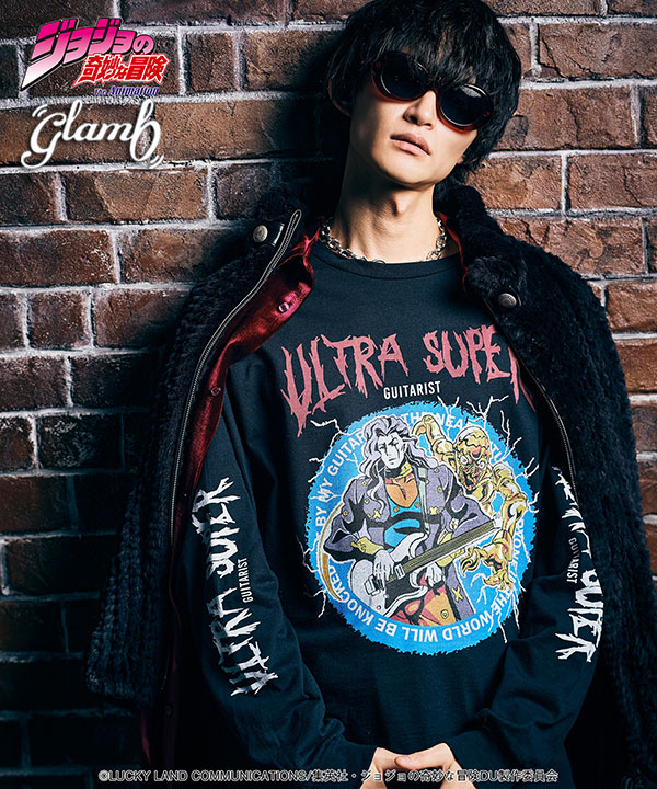 glamb×ジョジョの奇妙な冒険 ダイヤモンドは砕けないglamb グラム Akira Otoishi's Stand Cutsew メンズ Tシャツ コラボ 送料無料|ARTIF