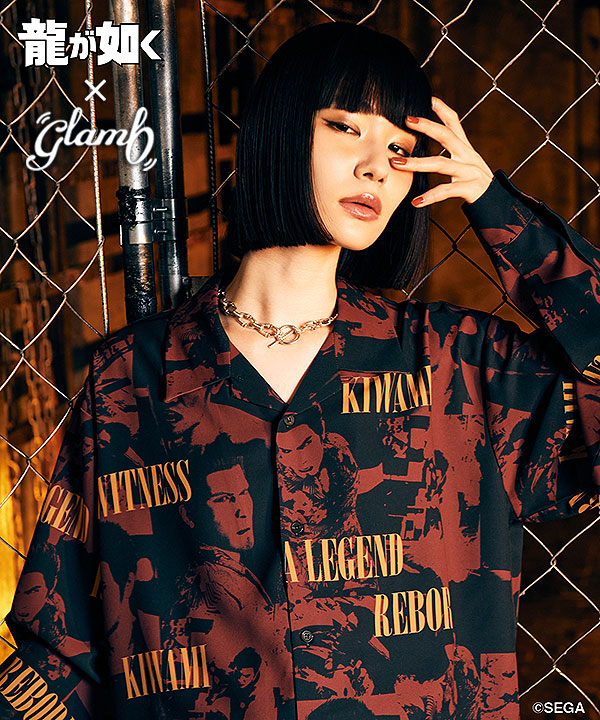 glamb×龍が如く 極3 / 龍が如く3外伝 Dark Ties 先行予約 5月中旬～下旬入荷予定 glamb グラム Kazuma Kiryu Shirt メンズ シャツ カズマキリュウシャツ コラボ 送料無料 キャンセル不可 16,863円