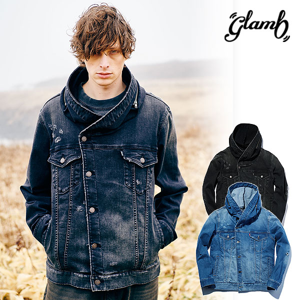 glamb Carol Denim JacketキャロルクラッシュデニムJK L Carol Denim Jacket / キャロルデニムジャケット（デニム