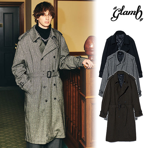 2025 秋 先行予約 11月下旬～12月上旬入荷予定 glamb グラム Big Trench Coat ビッグ トレンチコート コート 送料無料 キャンセル不可