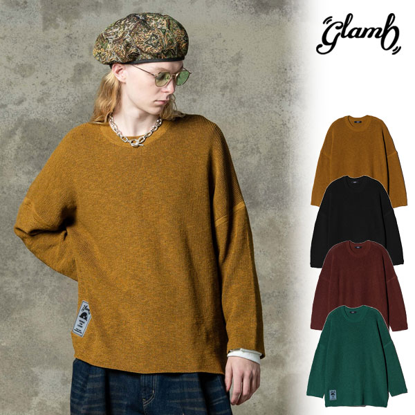 glamb グラム Rubber Tag Knit ラバータグニット ニット 送料無料