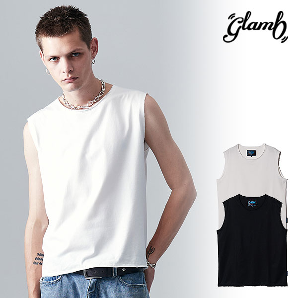 2025 冬 先行予約 11月下旬～12月上旬入荷予定 glamb グラム Blue Noise Premium Grade Sleeveless T-Shirt ブルーノイズプレミアムグレードスリーブレスTシャツ Tシャツ 送料無料 キャンセル不可