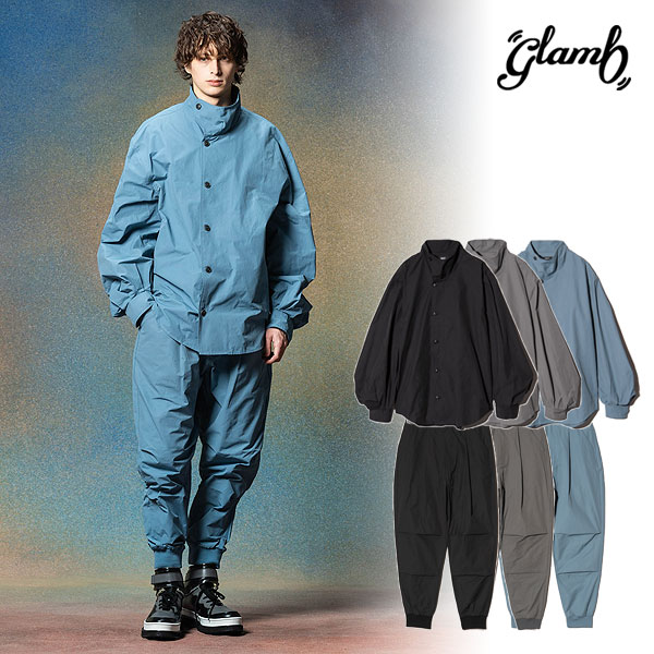 glamb グラム Deformed Stand Collar Shirt Set Up デフォームスタンドカラーシャツセットアップ セットアップ 送料無料