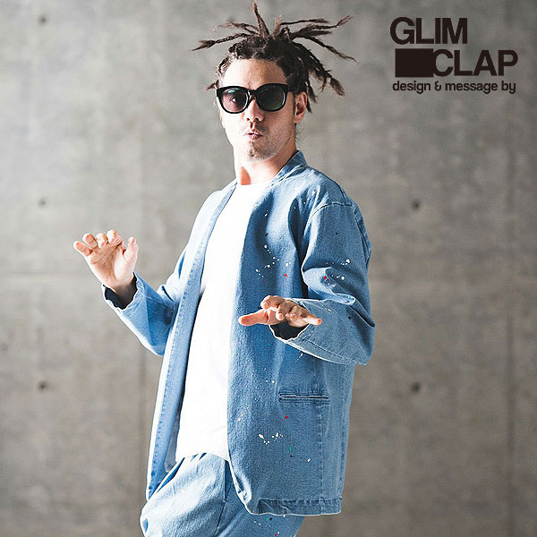 40％OFF SALE セール GLIMCLAP グリムクラップ Painting used processing minimal detail denim jacket メンズ ジャケット