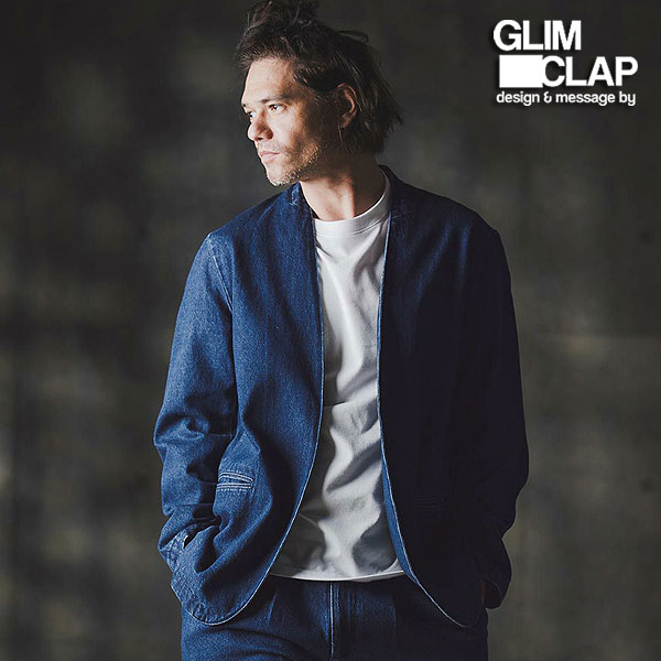 2025 秋冬 1st 先行予約 8月中旬～下旬入荷予定 GLIMCLAP グリムクラップ Denim minimal Jacket -Distressed for a vintage look- メンズ ジャケット 送料無料 キャンセル不可