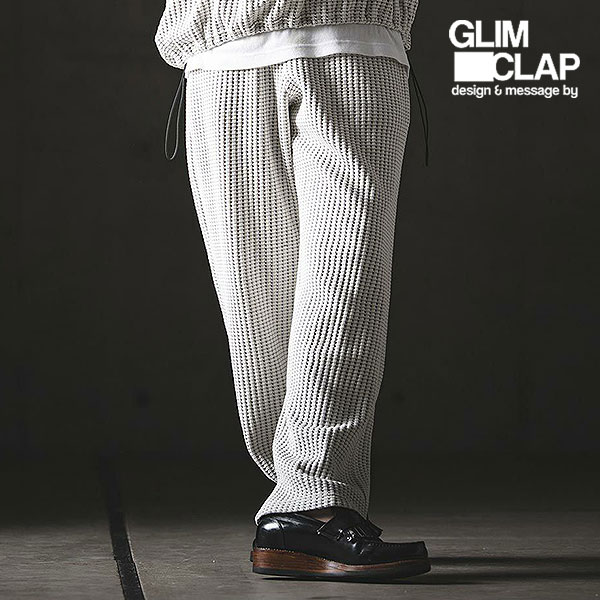 2026 春夏 1st 先行予約 5月上旬～中旬入荷予定 GLIMCLAP グリムクラップ Big Waffle Wide Straight Pants メンズ パンツ 送料無料 キャンセル不可