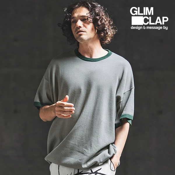 2026 春夏 2nd 先行予約 5月下旬～6月上旬入荷予定 GLIMCLAP グリムクラップ Ringer Contrast Cotton-Linen Knit メンズ ニット 送料無料 キャンセル不可