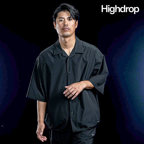 【即発送可能分】Highdrop ハイドロップ Compact Surface Short Sleeve Shirt メンズ シャツ 半袖シャツ オープンカラー 高機能 送料無料|ARTIF