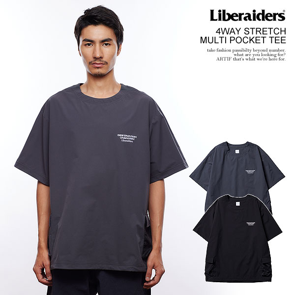 30％OFF SALE セール Liberaiders リベレイダース 4WAY STRETCH MULTI POCKET TEE メンズ Tシャツ 半袖 4WAYストレッチ 送料無料 ストリート
