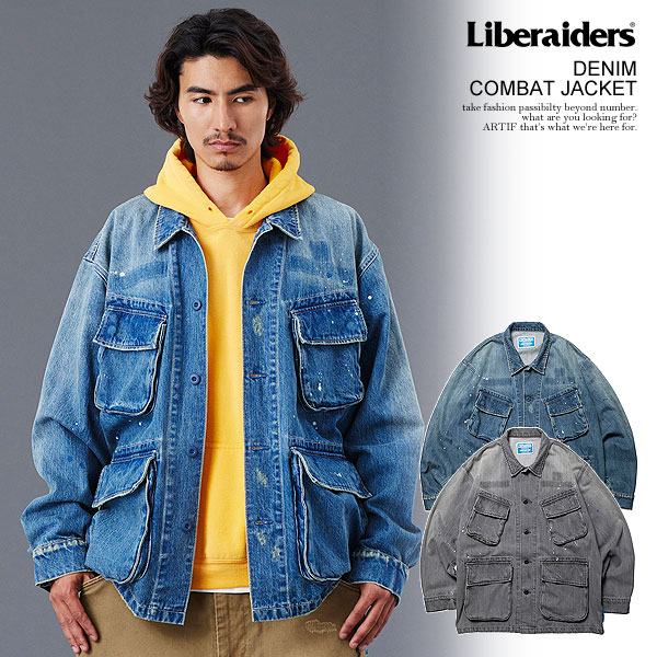 20％OFF SALE セール Liberaiders リベレイダース DENIM COMBAT JACKET メンズ ジャケット デニムジャケット コンバットジャケット 送料無料 ストリート