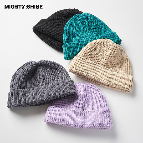 2022 冬 先行予約 12月中旬〜下旬入荷予定 Mighty Shine マイティーシャイン RIB KNIT WATCH CAP メンズ ニットキャップ 送料無料 キャンセル不可