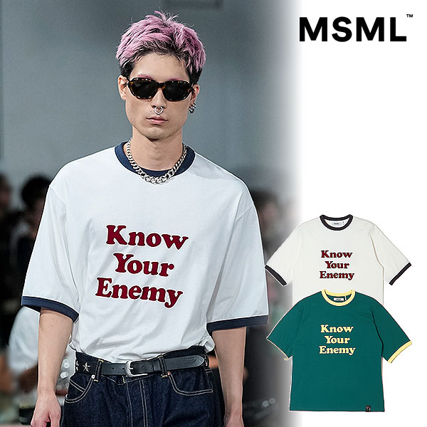2026 春夏 先行予約 4月上旬～中旬入荷予定 MSML エムエスエムエル KNOW YOUR ENEMY RINGER T SHIRT Tシャツ 送料無料 キャンセル不可｜ＡＲＴＩＦ