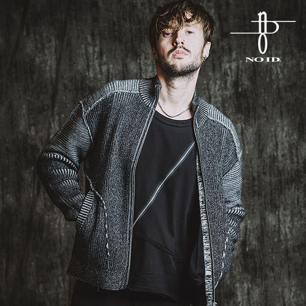 ノーアイディー（NO ID．）/シャギーニットボーダーV/N−CD(カーディガン) 楽天市場】2023 冬 先行予約 11月下旬入荷予定 NO ID. BLACK ノー