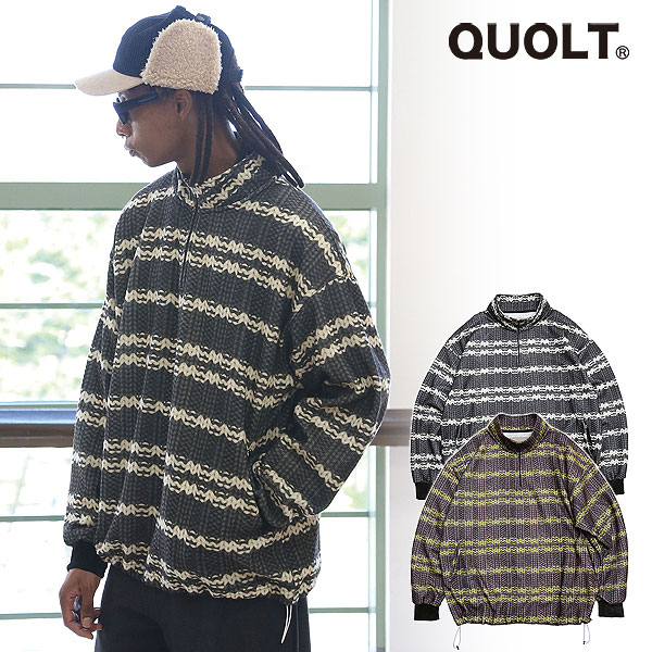 2025 冬 先行予約 10月下旬~11月上旬入荷予定 QUOLT クオルト FAKE-KNIT PULLOVER メンズ ニット 送料無料 キャンセル不可