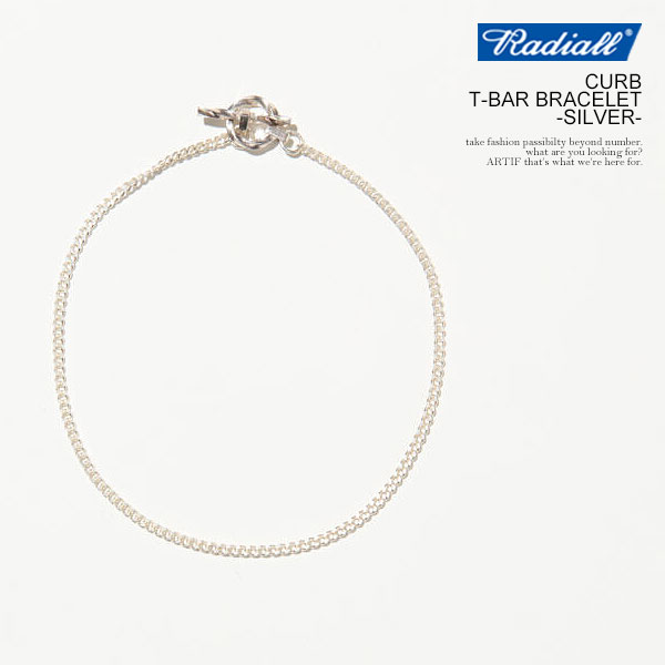 RADIALL ラディアル CURB - T-BAR BRACELET -SILVER- radiall メンズ ブレスレット チェーンブレスレット 925シルバー 送料無料 ストリート