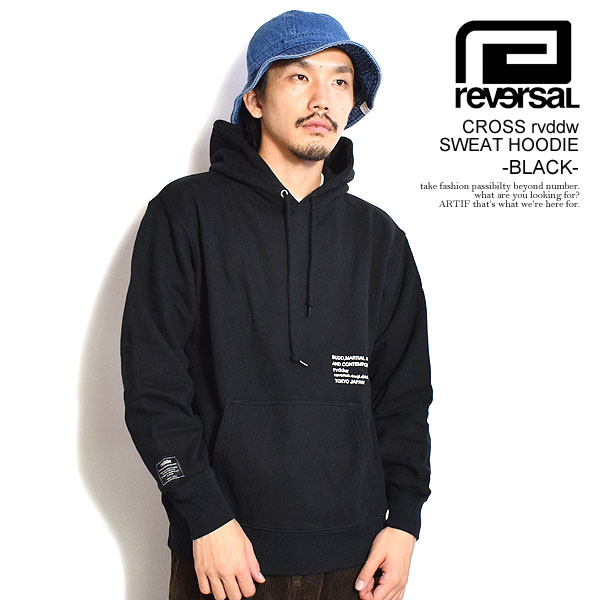 30％OFF SALE セール reversal リバーサル CROSS rvddw SWEAT HOODIE -BLACK- メンズ パーカー プルオーバー ヘビーウェイト rvddw 送料無料 ストリート｜ＡＲＴＩＦ