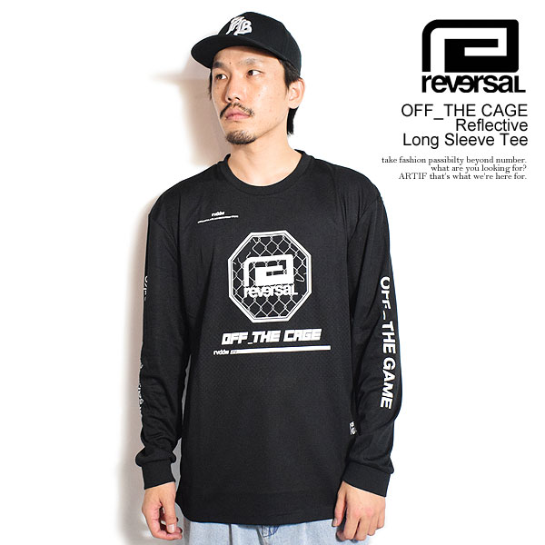 reversal × OFF_THE GAME リバーサル OFF_THE CAGE Reflective Long Sleeve Tee メンズ Tシャツ 長袖 ロンT リフレクター オフザケージ rvddw 送料無料 ストリート
