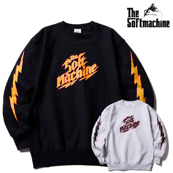 2025 秋冬 先行予約 10月～11月入荷予定 SOFTMACHINE ソフトマシーン FLASH SWEAT(CREW NECK SWEAT) メンズ スウェット 送料無料 キャンセル不可