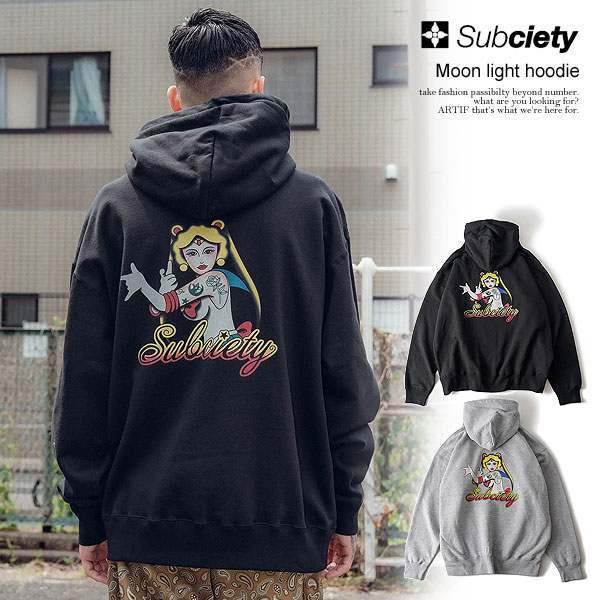 SUBCIETY サブサエティ Moon light hoodie subciety メンズ パーカー プルオーバー スウェット 裏起毛 送料無料 ストリート