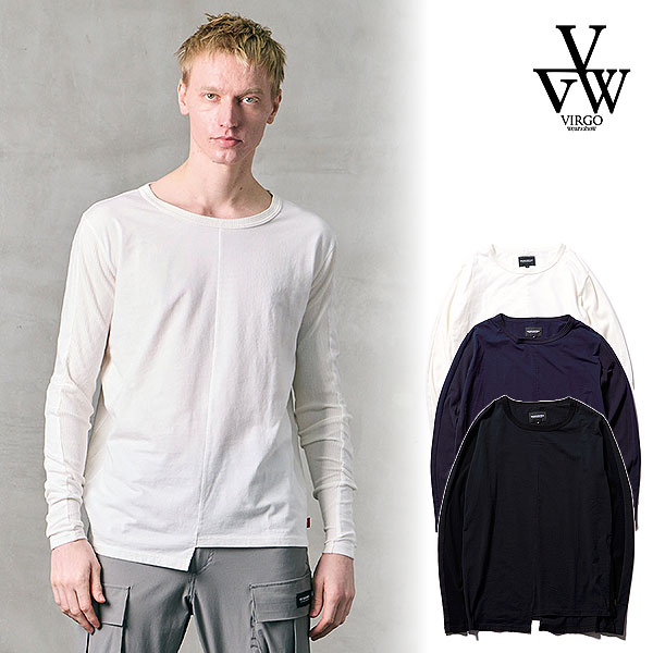 2026 春夏 先行予約 2月～3月入荷予定 VIRGOwearworks ヴァルゴウェアワークス ASYMETRY SLEEVE FLYSE TOP メンズ Tシャツ 送料無料 キャンセル不可
