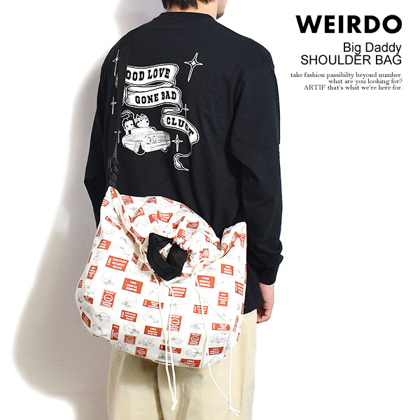 WEIRDO ウィアード Big Daddy - SHOULDER BAG メンズ ショルダーバッグ 総柄 バッグ カバン アメカジ 送料無料 11,081円