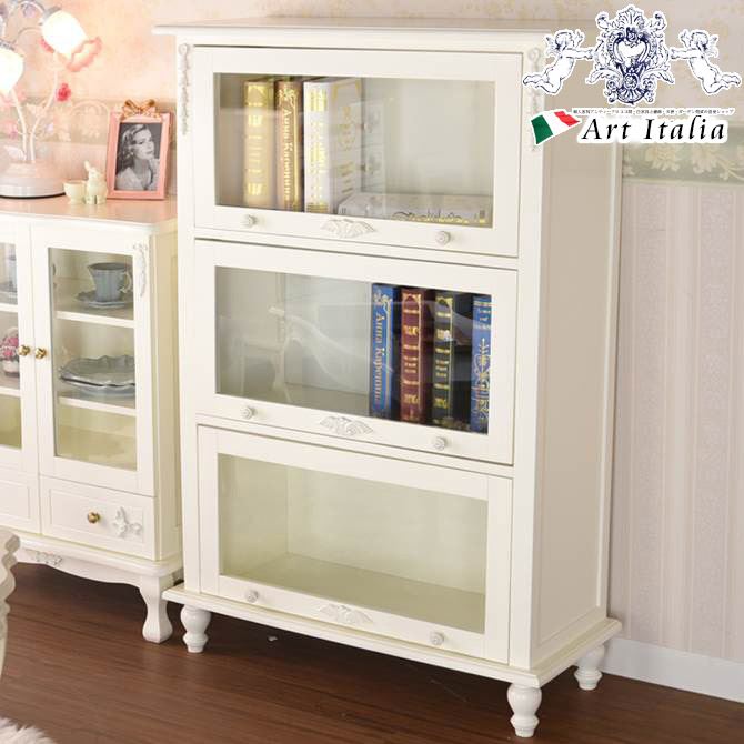 予約 10月 プリンセス スライド本棚 段 ガラス扉 ロココ調 アンティーク調 ヨーロピアン クラシック フレンチスタイル 白家具 収納 姫系 かわいい リボン 彫刻 飾り棚 ブックシェルフ リビング 室内設置無料 Scadep Org