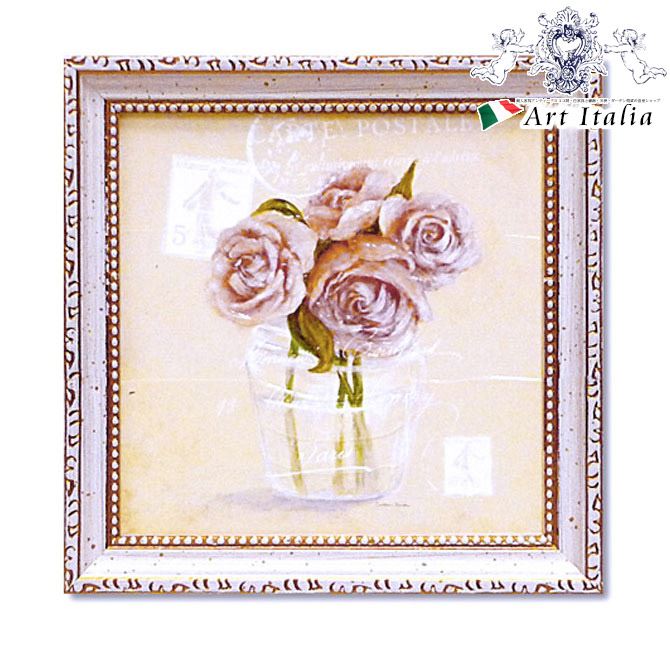 楽天市場】絵画 インテリア 額入り イタリア製薔薇額絵 ゴールド