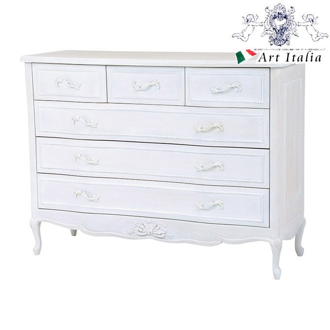 チェスト　シャビーシック　フレンチカントリー　姫家具　白家具　ハンプトン　ロココ チェスト シャビーシック フレンチカントリー 姫家具 白家具